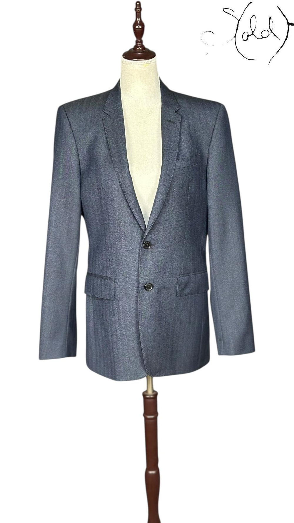 Burberry London Wool Blazer 2010s 46R, Base view | Sold Attire