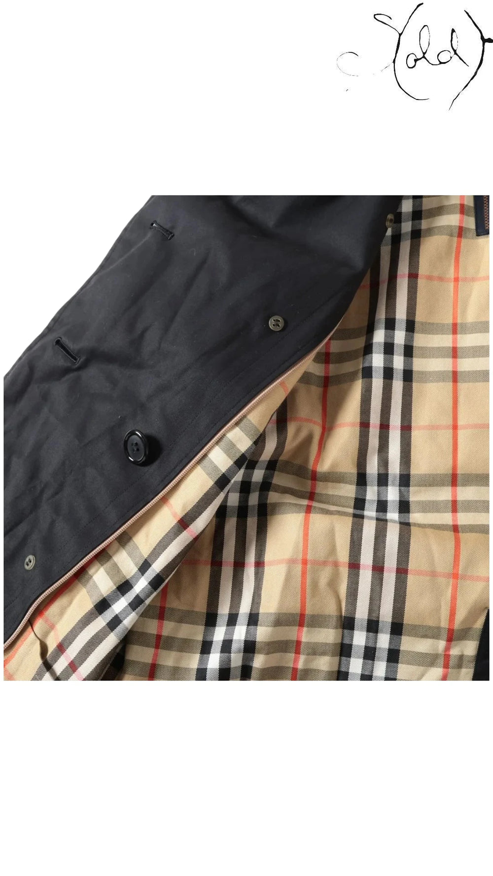 Burberrys Vintage Black Cotton Trench Coat 9AR, Hardware detail | Sold Attire