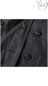 Burberrys Vintage Black Cotton Trench Coat 9AR, Interior view | Sold Attire