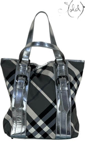Burberry Victoria Tote – Silver Beat Check Nylon (New), Authenticated Pre-Owned | Sold Attire