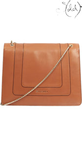 Bvlgari Brown Leather Serpenti Forever Large Crossbody Bag, Back view | Sold Attire