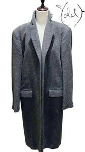 Calvin Klein Grey Cashmere Blend Coat – Understated Elegance, Back view | Sold Attire