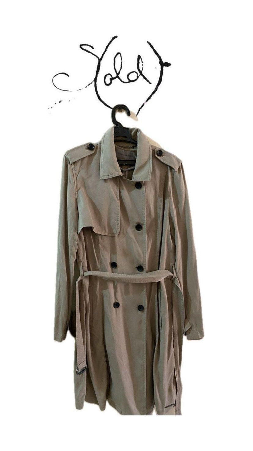 Calvin Klein Trench Coat - Timeless Elegance Coat Sold Attire 