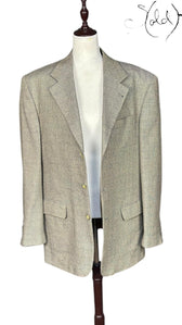 Canali Wool Blazer Grey 1990s Size 52, Back view | Sold Attire