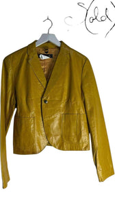 Cavalli Mustard Leather Jacket – Italian Attitude, Redefined, Authenticated Pre-Owned | Sold Attire