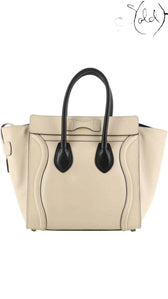 Celine 2010s Phoebe Philo Bi-Colour Luggage Mini Tote – Sold Attire, Back view | Sold Attire