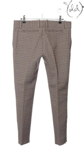 Celine Phoebe Philo Era Houndstooth Wool Tailored Pants Size 36 Late 2010s, Back view | Sold Attire