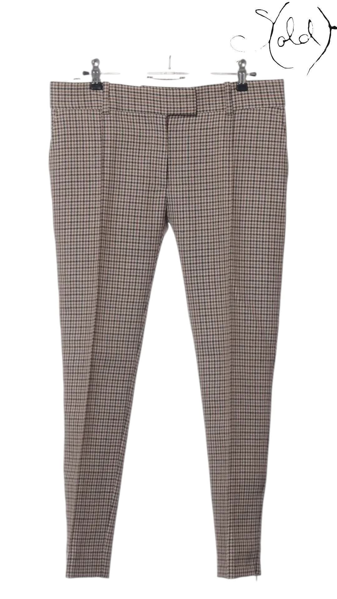 Celine Pants Celine Phoebe Philo Era Houndstooth Wool Tailored Pants Size 36 Late 2010s | Sold Attire
