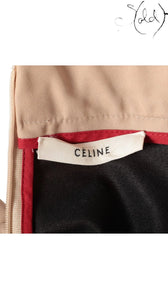 Celine Phoebe Philo Era Cotton Skirt Size 40 Beige, Hardware detail | Sold Attire