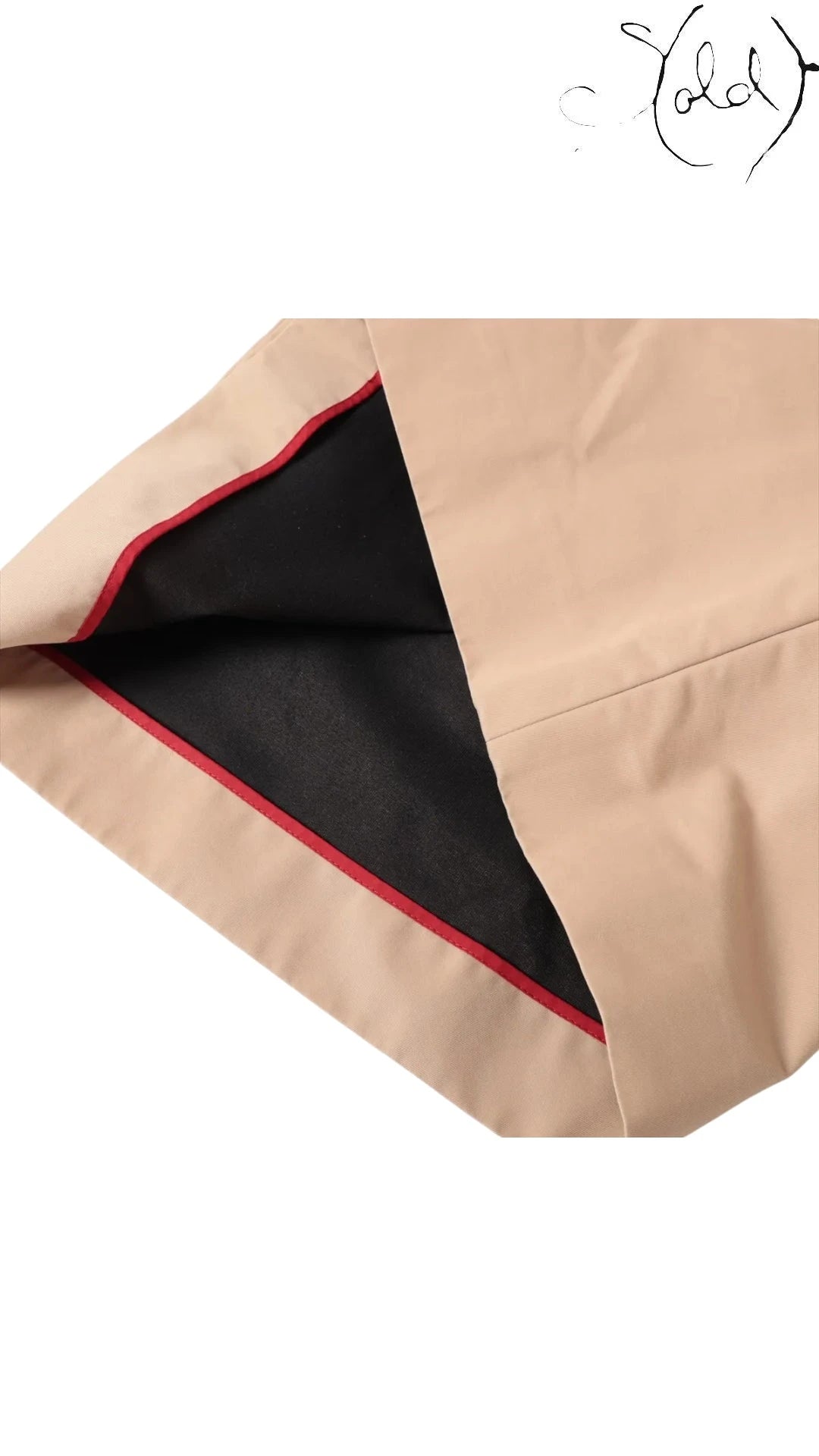 Celine Phoebe Philo Era Cotton Skirt Size 40 Beige, Detail view | Sold Attire
