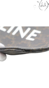Céline Triomphe Canvas Medium Flat Pouch, Base view | Sold Attire