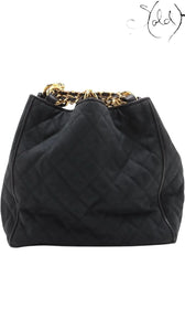 Chanel 1-Series Matelassé Canvas Shoulder Bag, Back view | Sold Attire