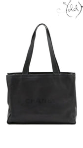 Chanel Coco Mark black leather tote bag - view 2
