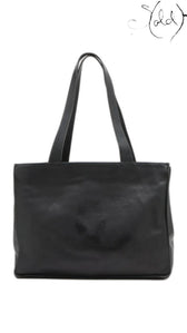 Chanel Coco Mark black leather tote bag - view 1