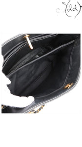 chanel matelasse caviar chain tote, detail view 7