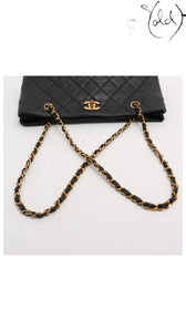 chanel matelasse caviar chain tote, detail view 4