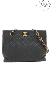 chanel matelasse caviar chain tote, full view