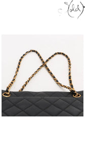 chanel matelasse caviar chain tote, detail view 5