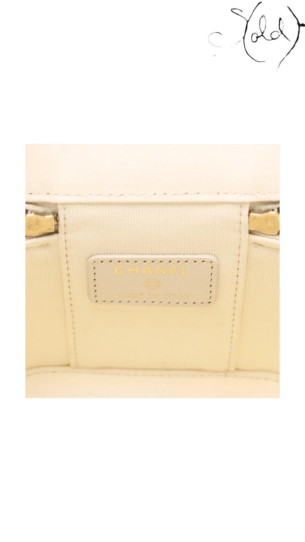 Chanel Mini Vanity white caviar bag - view 7