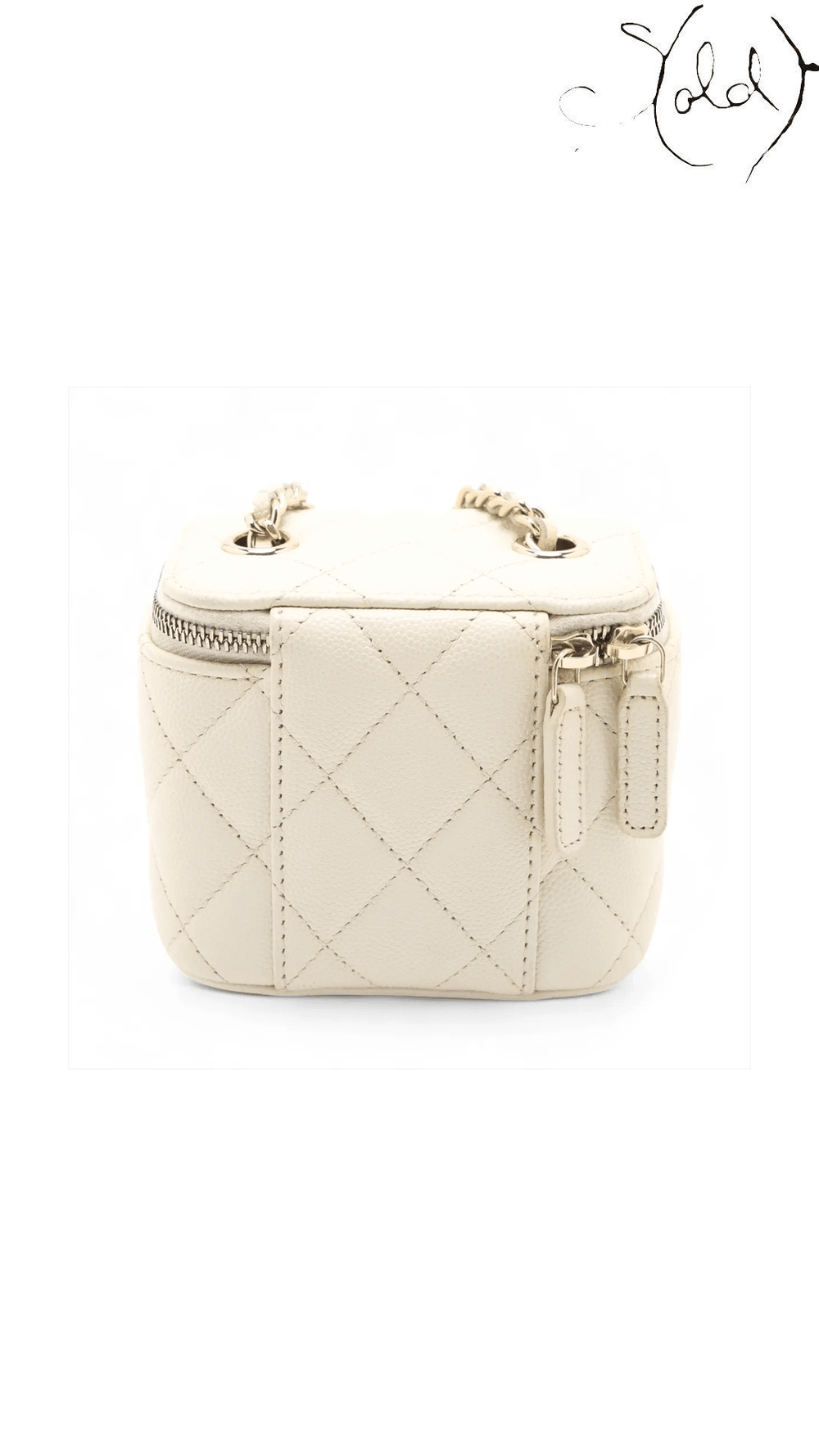 Chanel Mini Vanity white caviar bag - view 2