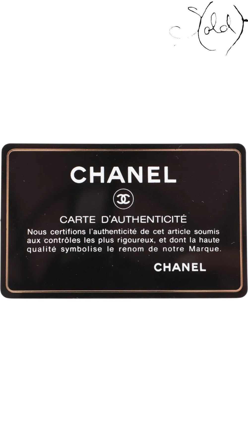 Sold Attire Chanel Paris-Biarritz PM black pony hair and patent leather tote authenticity card.