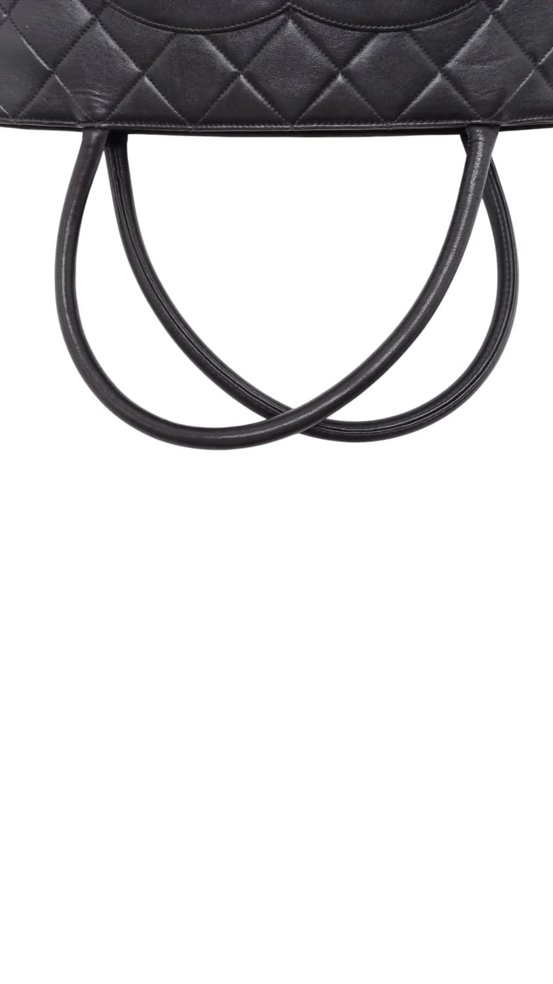 Chanel Cambon Ligne Tote Black Quilted Lambskin Mid - 2000s | Sold AttireTote BagChanelSold Attire