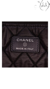 Chanel Black Quilted Caviar Leather Clutch 2017-2018 Made in Italy, Base view | Sold Attire
