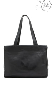 Chanel Coco Mark black leather tote bag - view 1