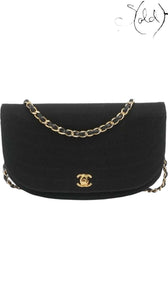 CHANEL Half Moon Shoulder – 1980s Quilted Cotton & 24K GHW, Authenticated Pre-Owned | Sold Attire