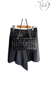 Chanel Choco Bar tote hardware and condition detail