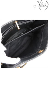 chanel matelasse caviar chain tote, detail view 7