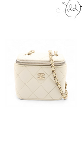 Chanel Mini Vanity white caviar bag - view 1