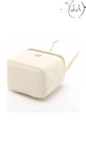 Chanel Mini Vanity white caviar bag - view 3