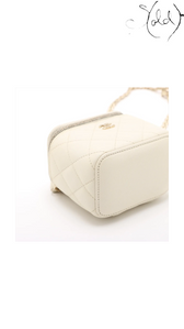 Chanel Mini Vanity white caviar bag - view 4