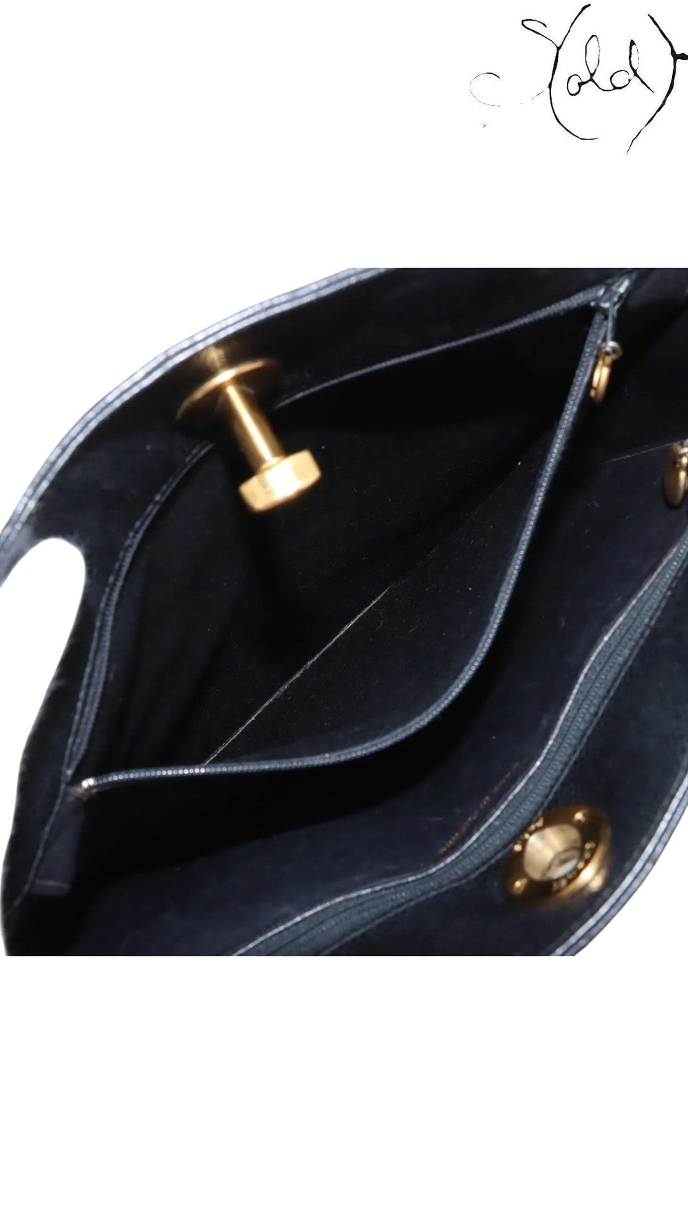Chanel 1994 Caviar Tote Black Leather Series 1 Gold-Plated Hardware Vintage Icon, Strap detail | Sold Attire