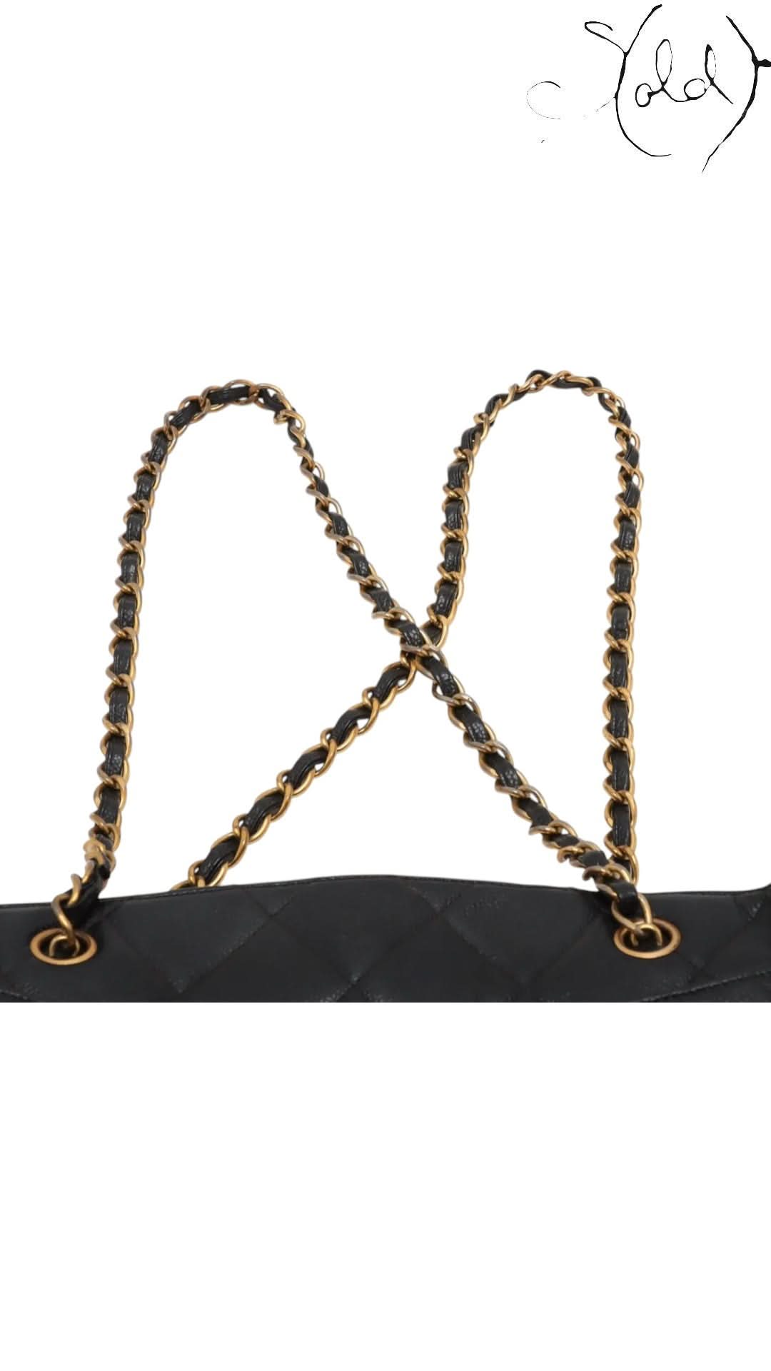 Chanel Shoulder Bag Chanel 1994 Caviar Tote Black Leather Series 1 Gold - Plated Hardware Vintage Icon | Sold Attire