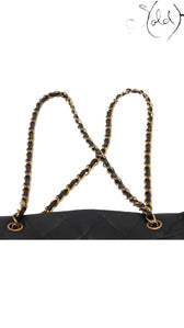 Chanel 1994 Caviar Tote Black Leather Series 1 Gold-Plated Hardware Vintage Icon, Side view | Sold Attire