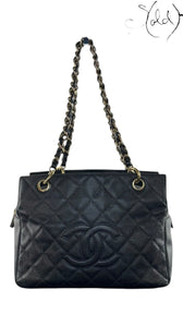 Chanel Petite Timeless Tote Black Caviar GHW 1999 | Sold Attire, Authenticated Pre - Owned | Sold Attire