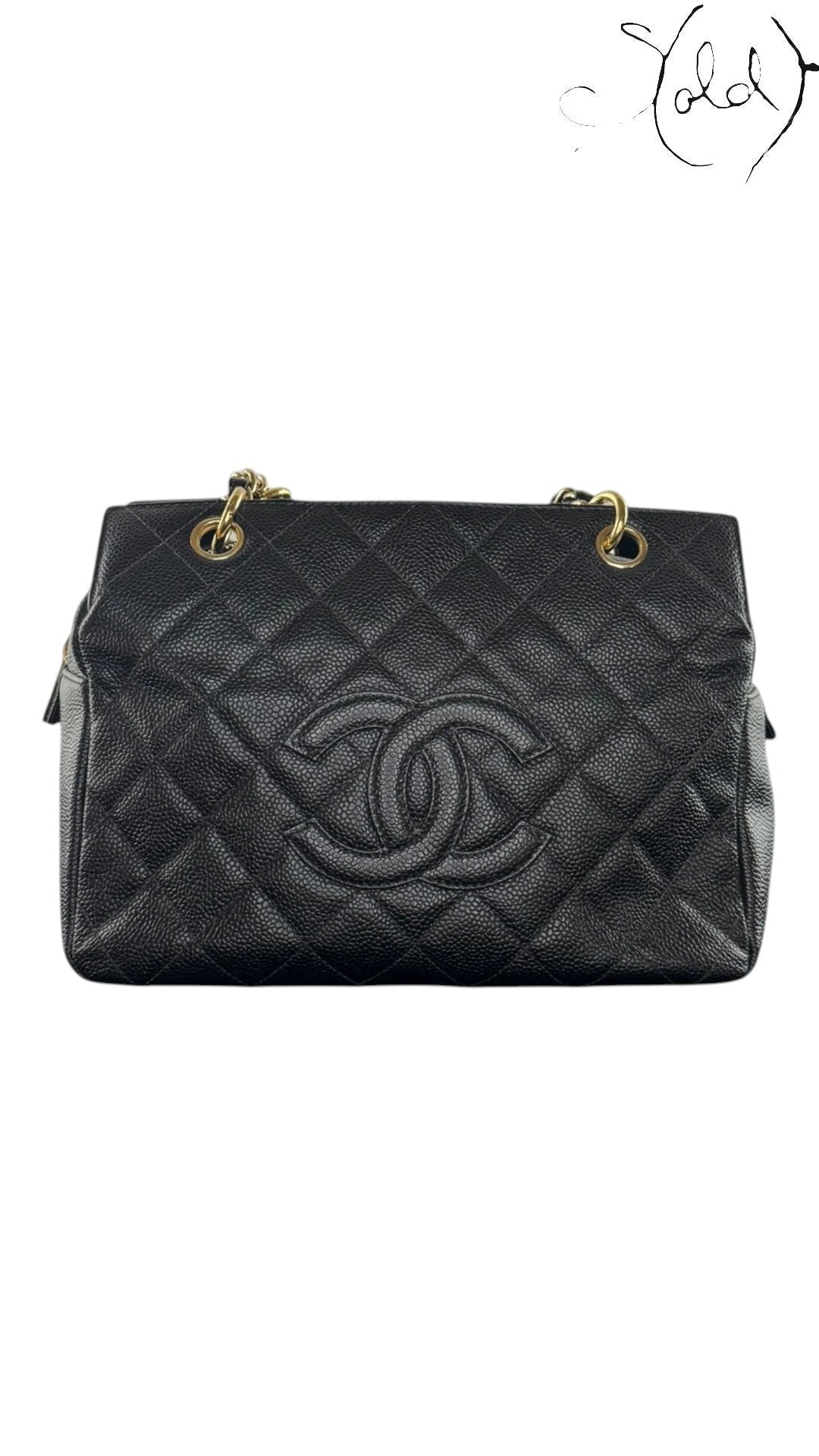 Chanel Petite Timeless Tote Black Caviar GHW 1999 | Sold Attire — Authenticated Pre - Owned | Sold Attire