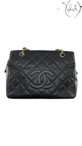 Chanel Petite Timeless Tote Black Caviar GHW 1999 | Sold Attire, Authenticated Pre - Owned | Sold Attire