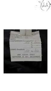 Chanel Boutique Coco Button Wool Skirt - Black Wool Size 36 - Vintage Made in France, Side view | Sold Attire