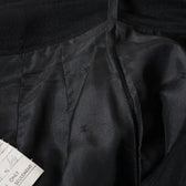 Chanel Boutique Coco Button Wool Skirt - Black Wool Size 36 - Vintage Made in France, Lining detail | Sold Attire