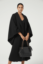 Chanel Vintage 1980s Matelassé Lambskin Chain Tote Black Gold, Close-up | Sold Attire