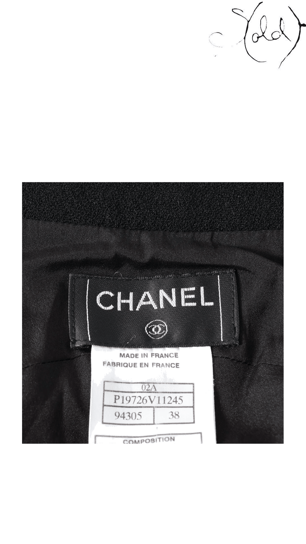 Chanel 2002 Black Wool Trousers Size 38 - view 5