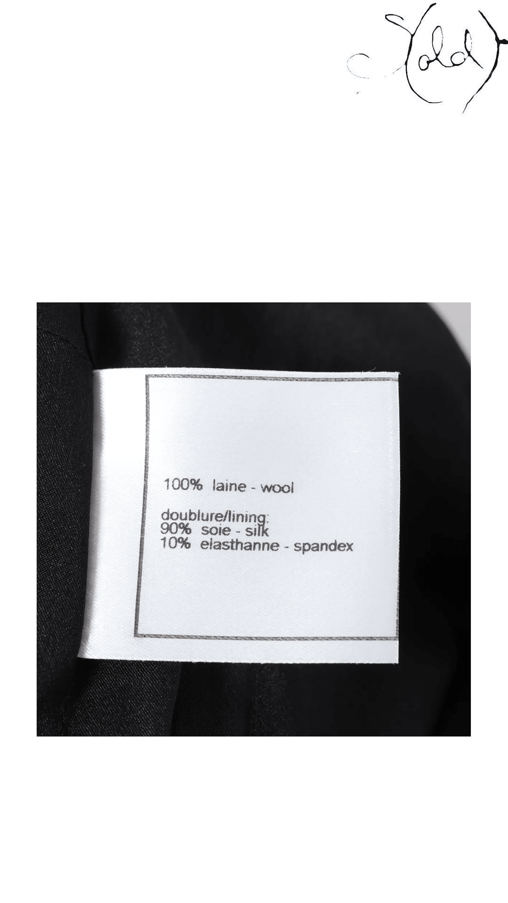Chanel 2002 Black Wool Trousers Size 38 - view 6