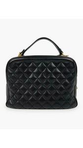 CHANEL Vanity Case Crossbody Bag – Black Lambskin GHW, Detail view | Sold Attire