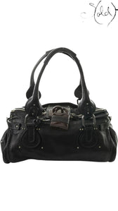 Chloé Paddington Black Leather Bag Phoebe Philo Era 2000s Icon, Detail view | Sold Attire