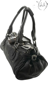 Chloé Paddington Black Leather Bag Phoebe Philo Era 2000s Icon, Interior view | Sold Attire