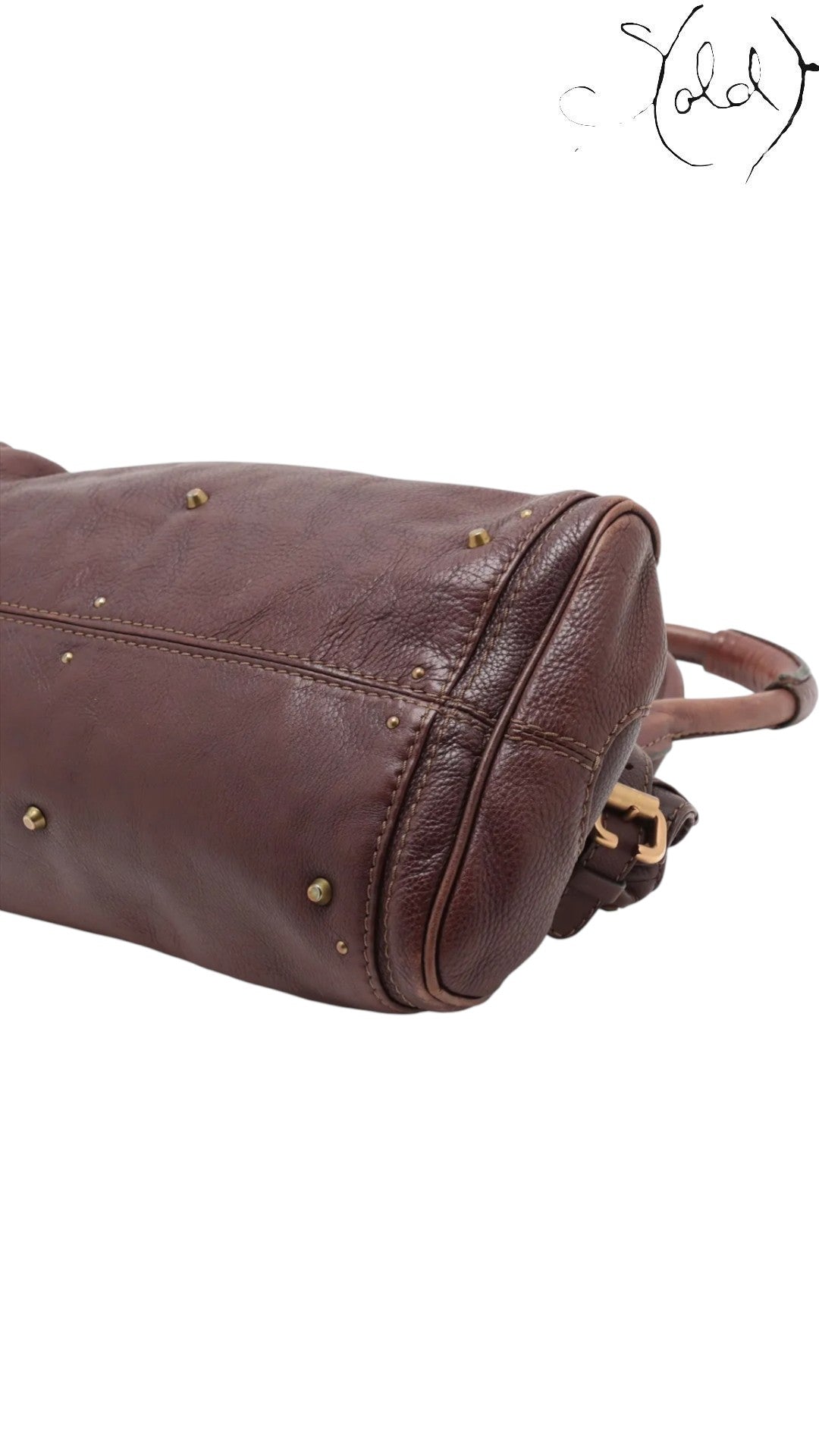 Chloé Paddington Brown Leather IT Bag Signature Padlock 2000s Icon, Hardware detail | Sold Attire