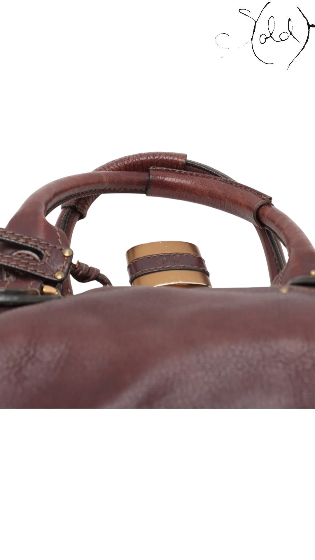 Chloé Paddington Brown Leather IT Bag Signature Padlock 2000s Icon, Close-up | Sold Attire